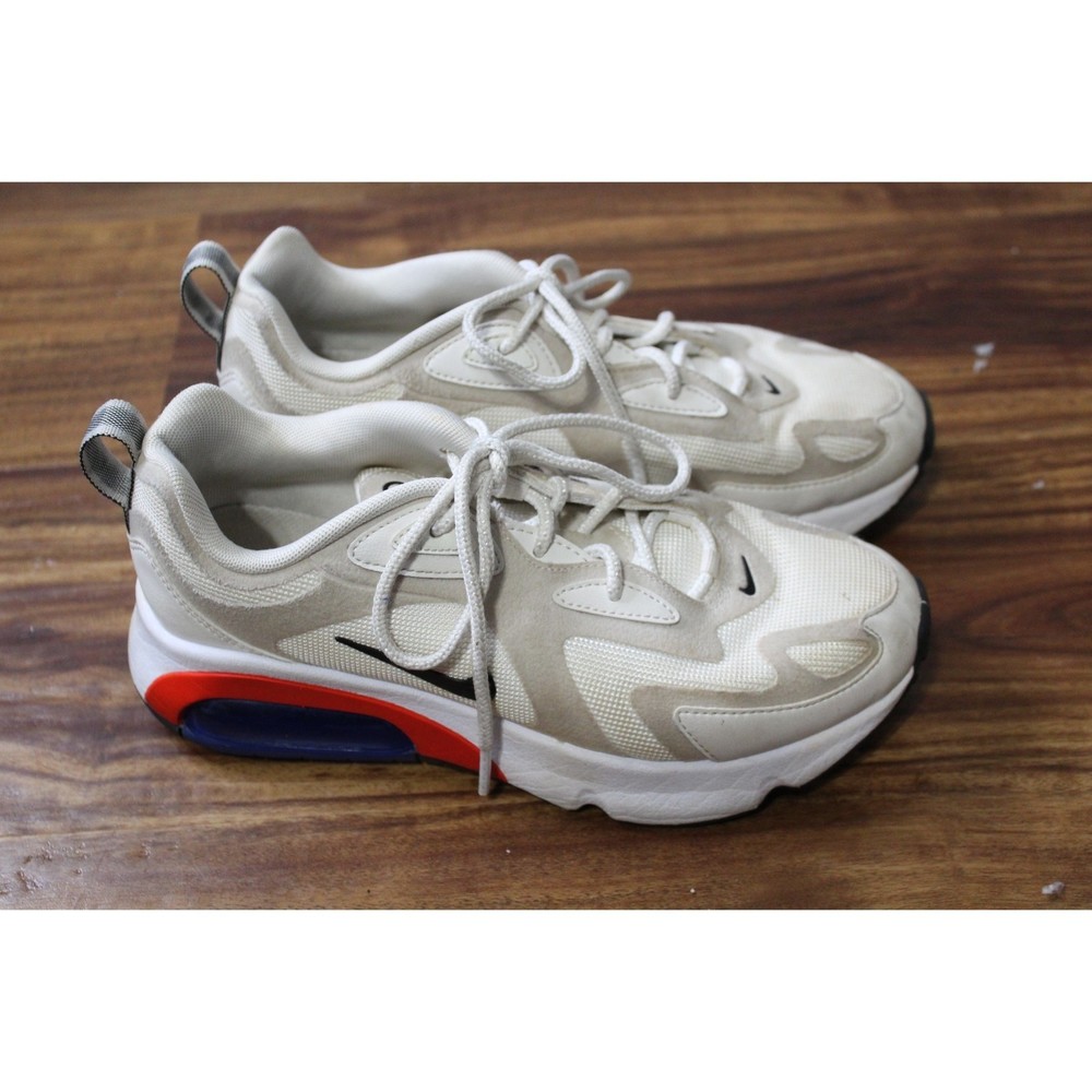 Nike Air Max 200 Womens Lace Up Running Shoes White Beige AT6175-100 Size 7.5